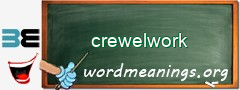 WordMeaning blackboard for crewelwork